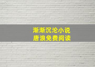 渐渐沉沦小说 唐浪免费阅读